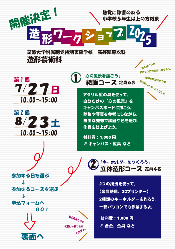造形ワークショップチラシ
